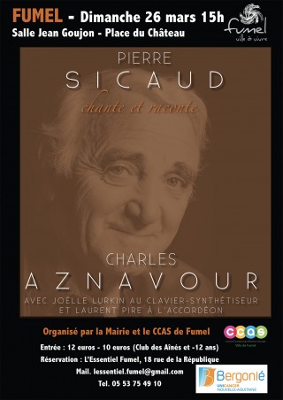 Spectacle "Pierre Sicaud chante et raconte Aznavour"
